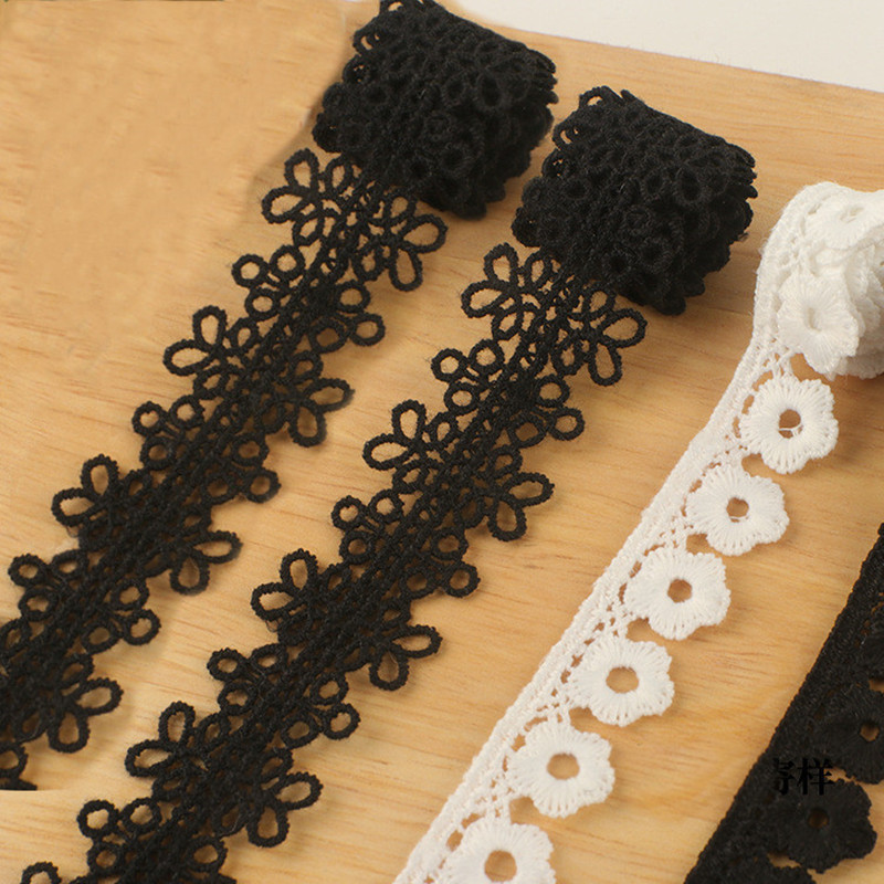Embroidery Underwear - 5Y 刺繍黒白ミルクシルク水溶性レース生地 DIY 下着ロリータカーテン結婚式の衣類縫製アクセサリー