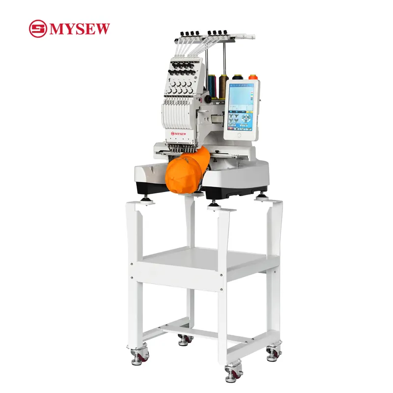 Embroidery Hat Machine - MYSEW MFS800 9ヘッド自動コンピューターデジタル帽子靴Tシャツ工業用キャップ刺繍機価格