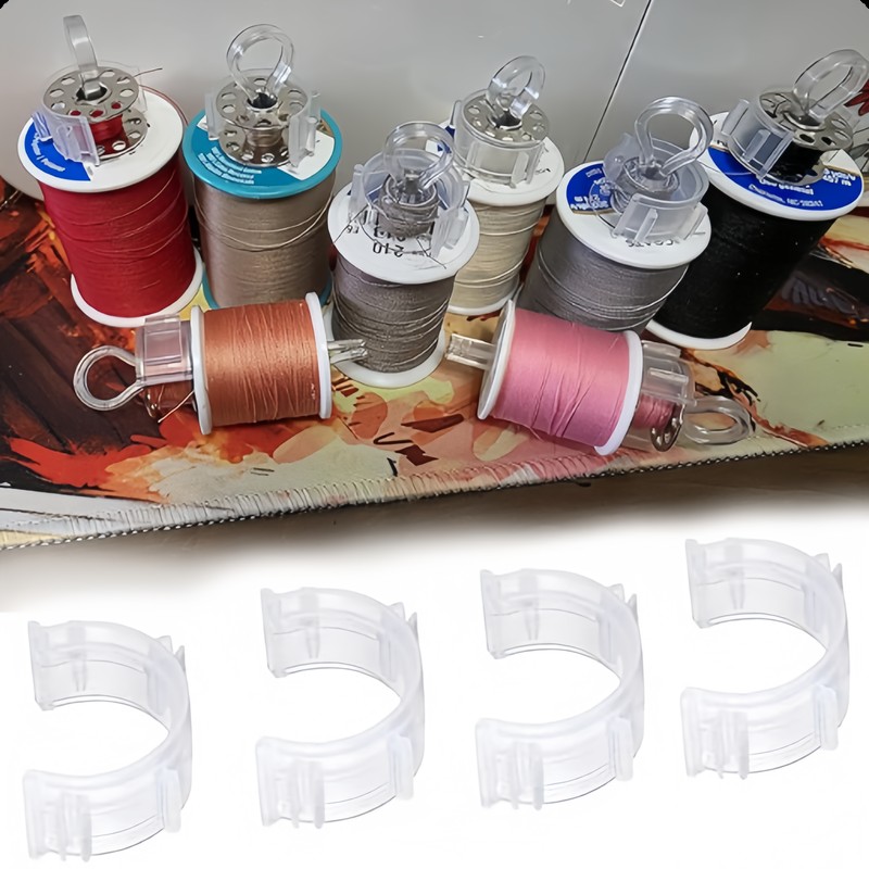 64個入り 糸を清潔に保つクリアボビンホルダー、刺繍プロジェ - Embroidery Threads のレビューと価格