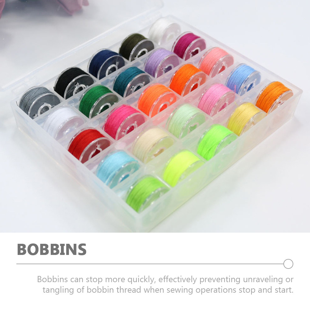 1セット耐摩耗性透明縫製ボビンプラスチック製空スプール刺繍機 - Embroidery Threads のレビューと価格