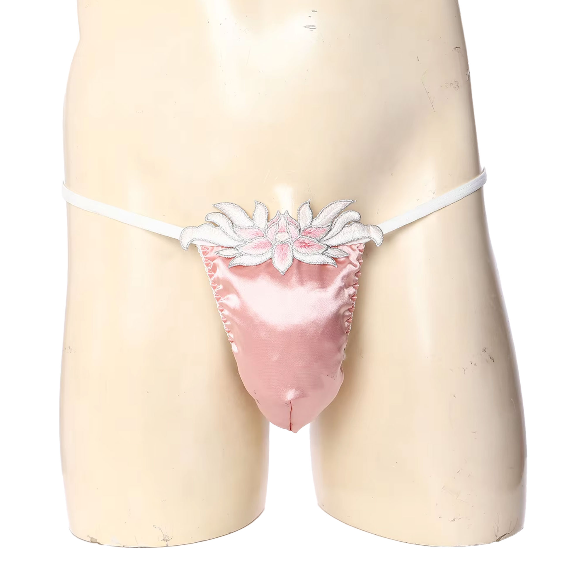 シシーTバックソング下着 メンズ ローライズ 花柄刺繍パッチ - Embroidery Underwear のレビューと価格