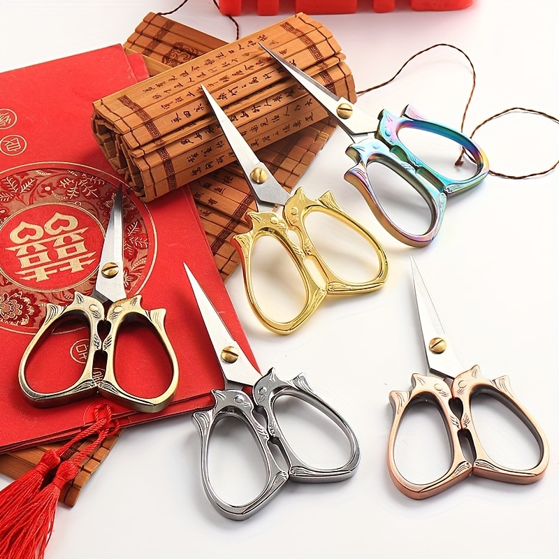 1 個ステンレス鋼クロス刺繍小さなはさみ先のとがった茶はさみ - Embroidery Scissors Small のレビューと価格