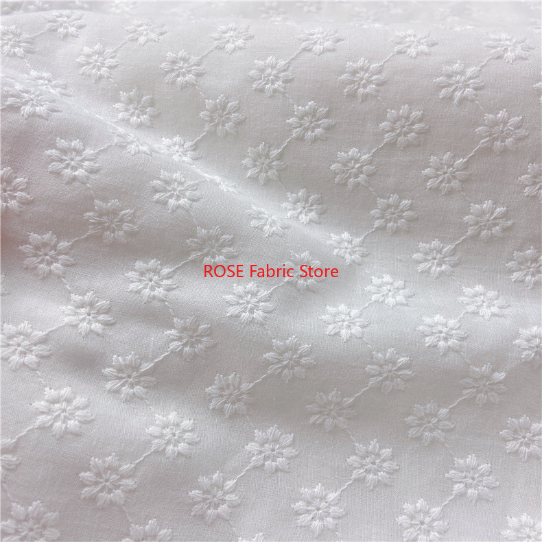 綿刺繍アイレット生地 Sof 快適な綿の布女性と子供服 DI - Embroidery Eyelet のレビューと価格