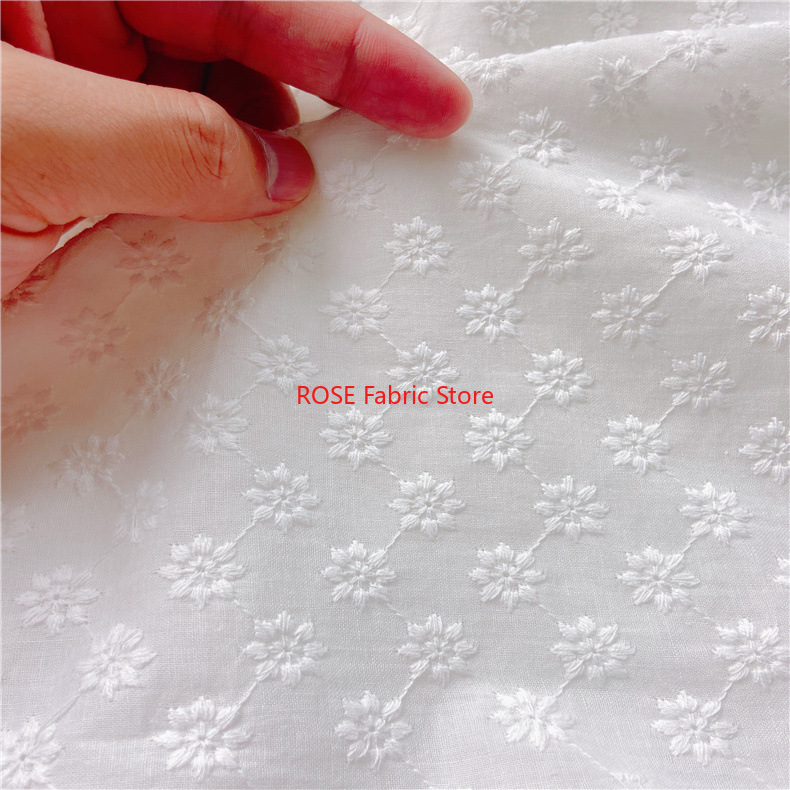 綿刺繍アイレット生地 Sof 快適な綿の布女性と子供服 DI - Embroidery Eyelet のレビューと価格