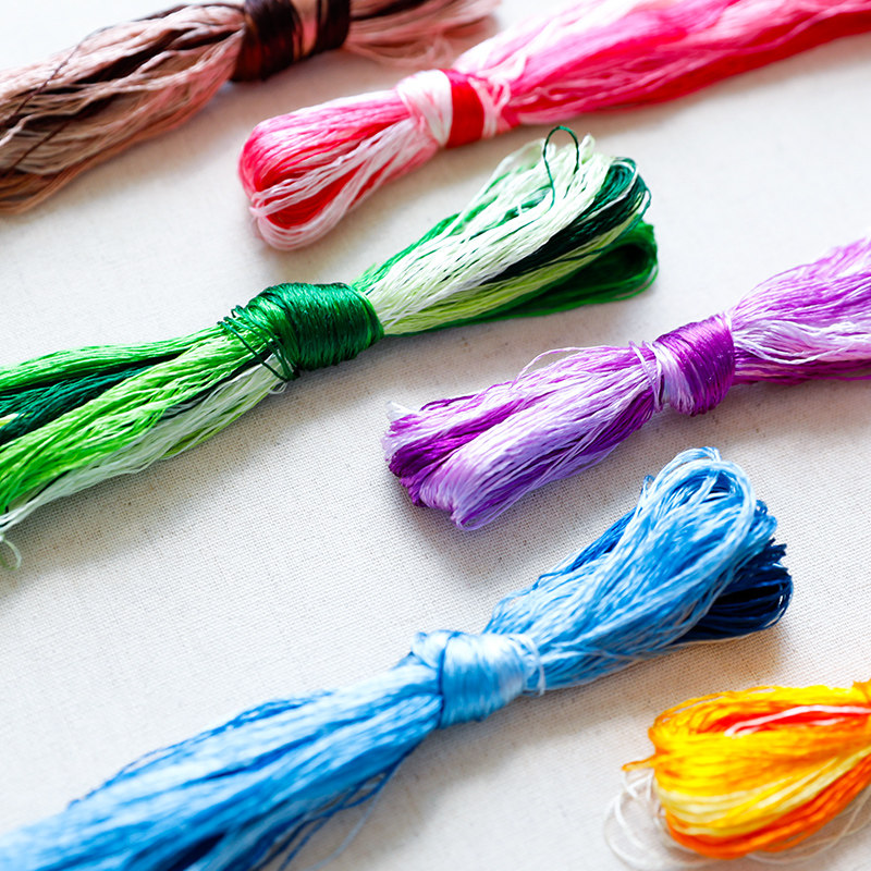 20m蘇州刺繍シルク糸8色各色DIY共通色手動枝縫いツールア - Embroidery Diy のレビューと価格