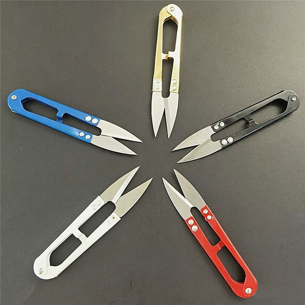 新しいU字型裁縫鋏、金属製剪定鋏、釣り用鋏、小さなクロスステ - Embroidery Scissors Small のレビューと価格