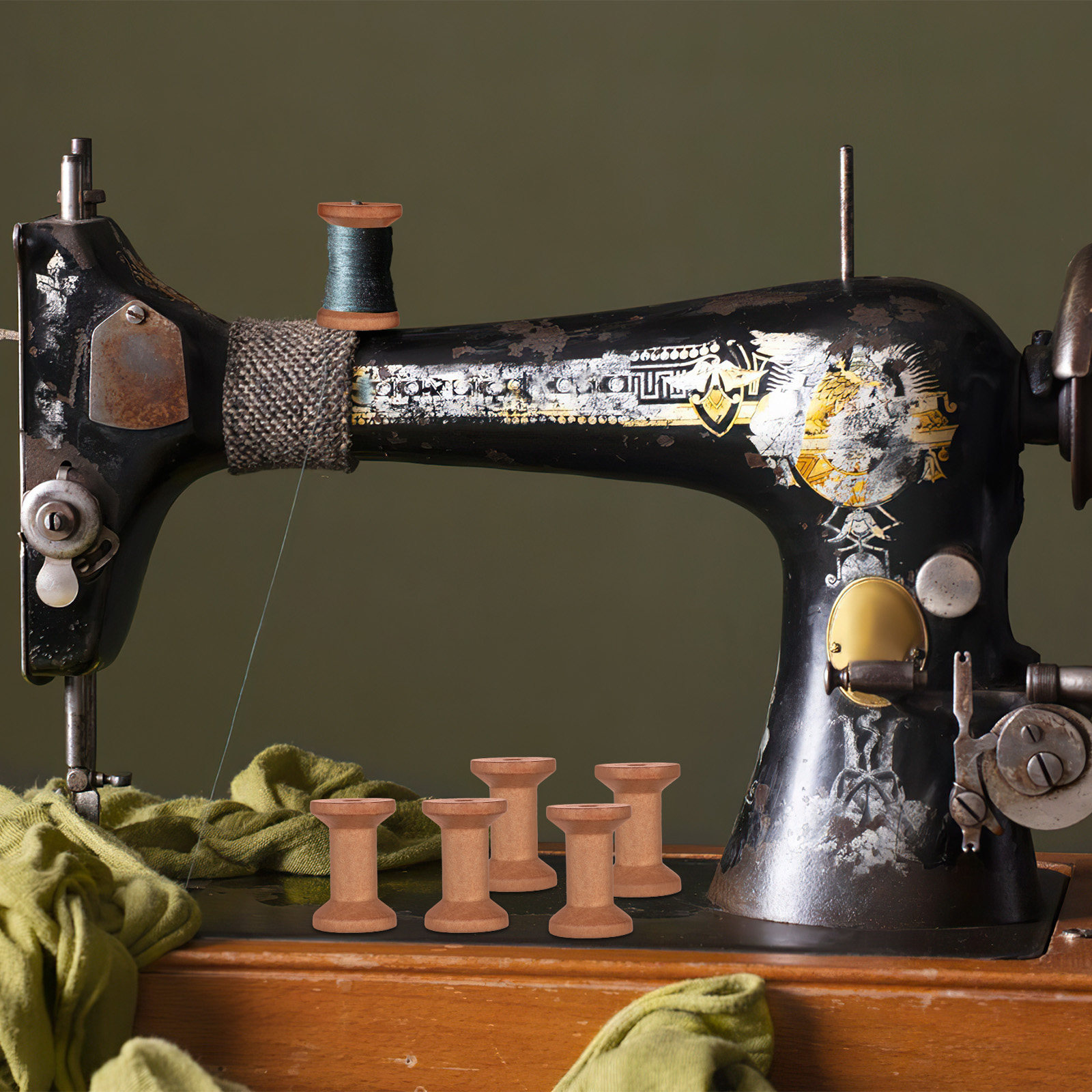 20個入り天然木製糸巻きボビン、滑らかな研磨面で刺繍糸やリボ - Embroidery Threads のレビューと価格
