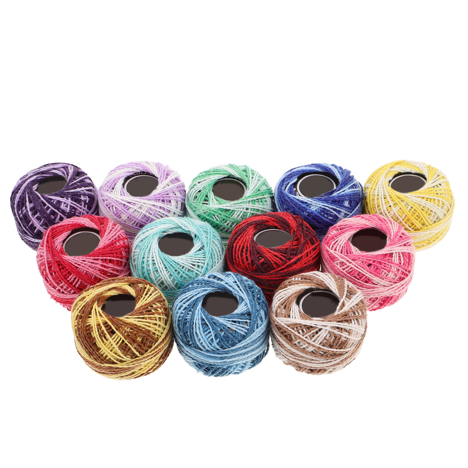 12色のカラフルな綿刺繍糸セット、クロスステッチ、編み物、ブ - Embroidery Diy のレビューと価格