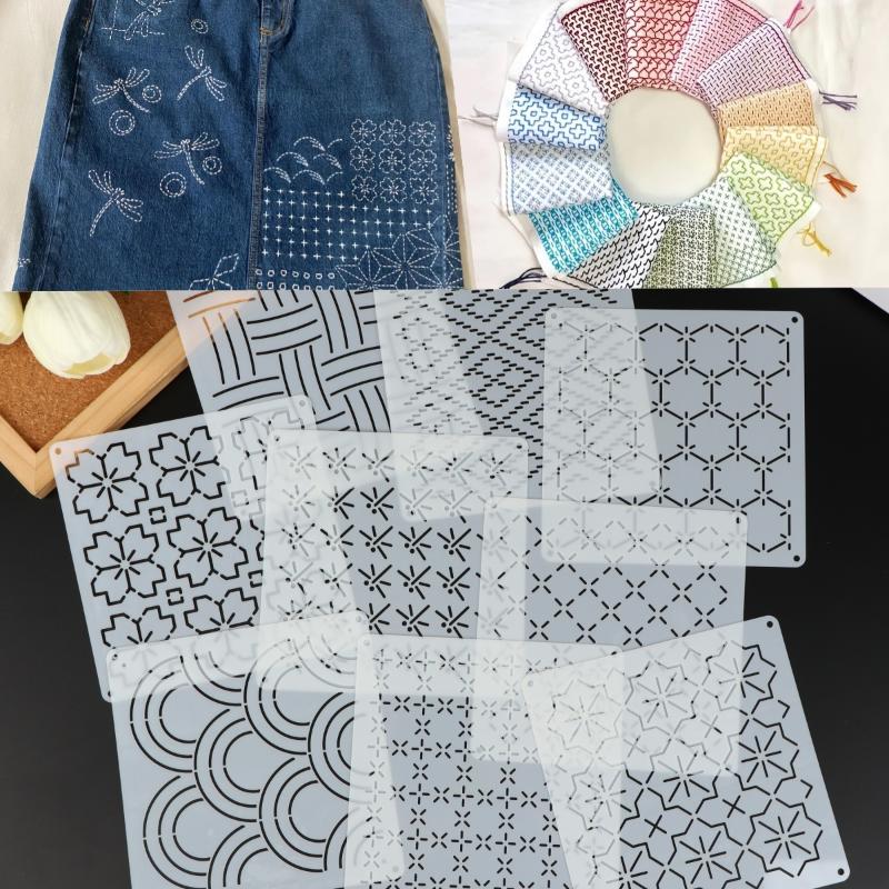 9/32 個刺し子刺繍テンプレート DIY 幾何学模様パッチ - Embroidery Diy のレビューと価格