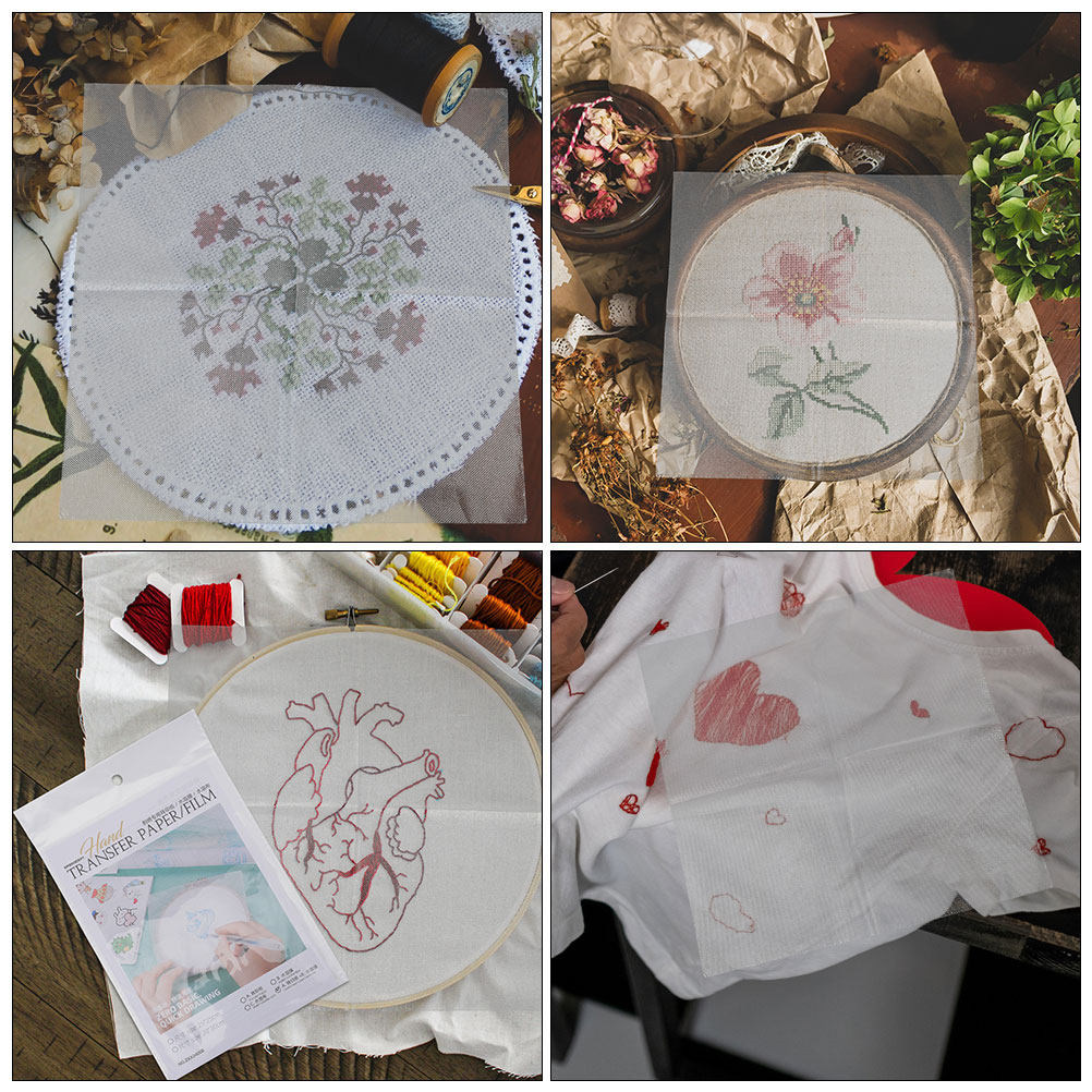 8 個の水溶性刺繍転写紙セット T シャツ、靴、衣類用刺繍安 - Embroidery Diy のレビューと価格