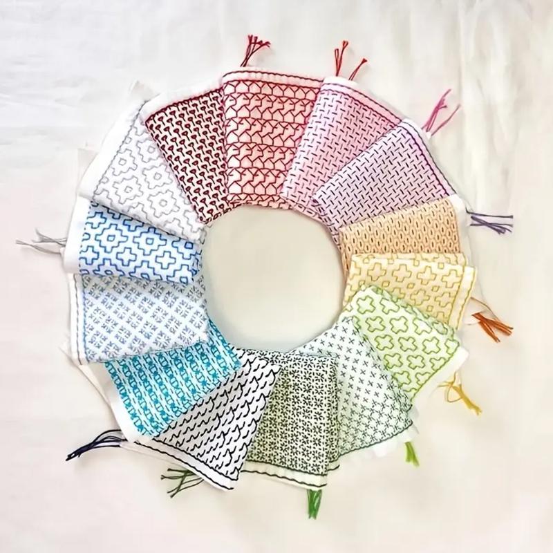 9/32個入り糸と針デニム生地手刺繍キット縫製用品水溶性刺し - Embroidery Threads のレビューと価格